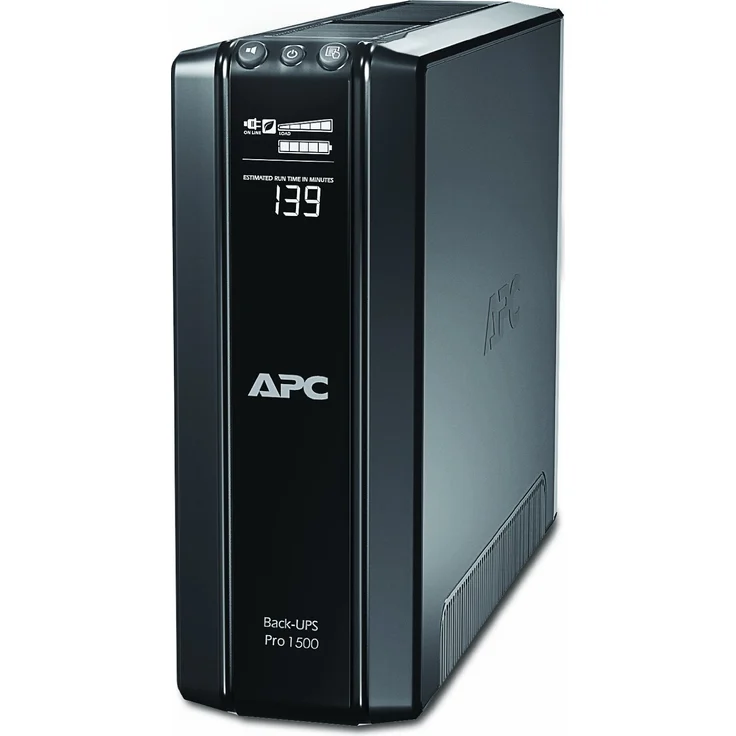 APC Back UPS PRO - BR1500GI - USV 1500VA Leistung (Stromparfunktion, IEC - Kaltgeräte Ausgänge, Multifunktionsdisplay, inkl. 150.000 Euro Geräteschutzversicherung) – Bild 1