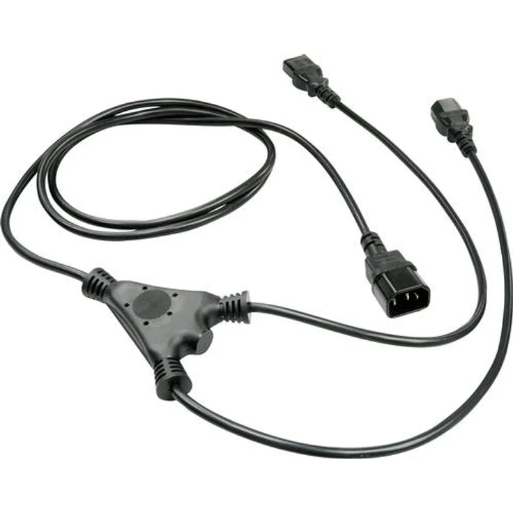 2m IEC C14 auf 2X IEC C13 Y-Netzkabel – Bild 1