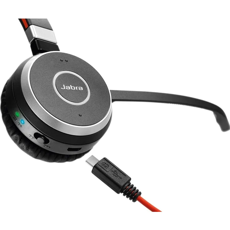 Jabra Evolve 65 Wireless Mono On-Ear Headset Unified Communications zertifizierte Kopfhörer mit langer Akkulaufzeit USB Bluetooth Adapter Schwarz – Bild 4