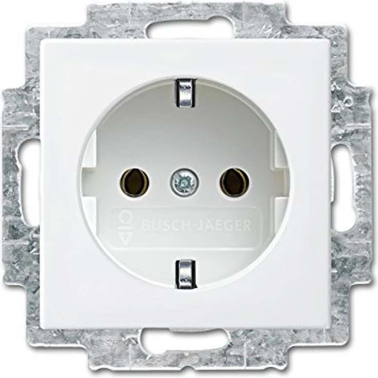 Busch-Jaeger SCHUKO Steckdosen-Einsatz 20 EUC-914 alpinweiß Busch-balance SI Steckdose 4011395191200 – Bild 1
