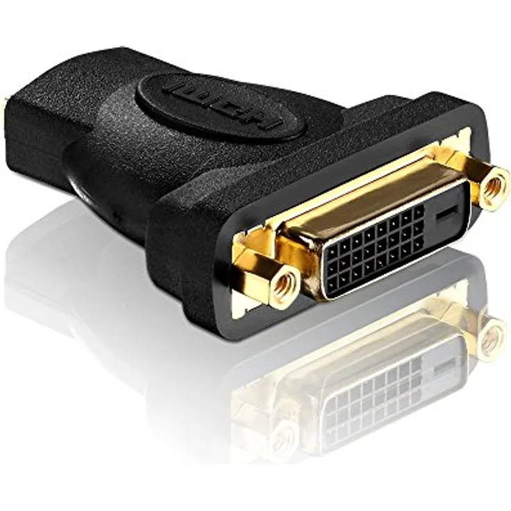 PureInstall PI045 High Speed DVI-HDMI-Adapter (DVI-D Buchse (24+1) auf HDMI-A Buchse), zertifiziert