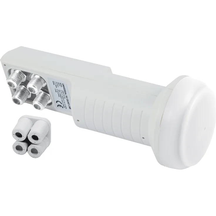 Telestar 5930545 Quad LNB (40mm,0,3dB,Full HD,HDTV,3D,4K) weiß