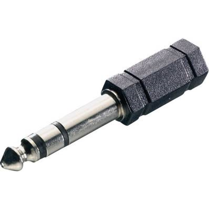 SpeaKa Professional Klinke Audio Adapter [1x Klinkenstecker 6.35 mm - 1x Klinkenbuchse 3.5 mm] Schwarz (SP-7870252)