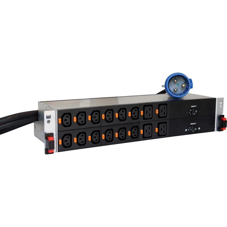 smarte Rack-PDU metered & switched 0U, 32A-230V, IEC 320-Steckdosen: 21 x C13 und 3 x C19, 7,4 kVA max., mit Echtzeit-Leistungsmessung und Umgebungsüberwachung