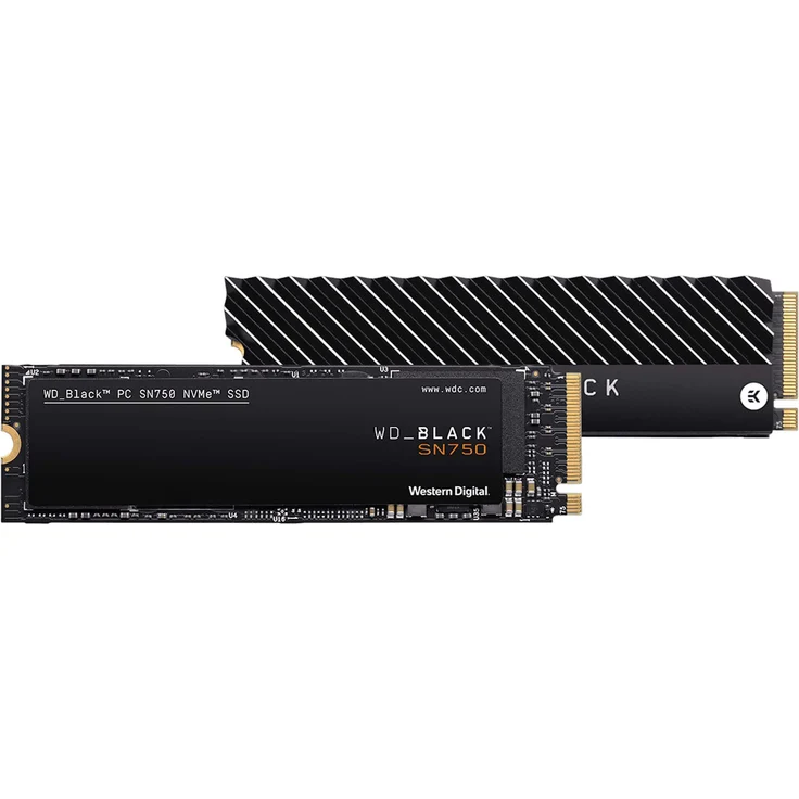 WD Black SN750 NVMe SSD WDBGMP5000ANC - Solid-State-Disk - 500 GB - intern - M.2 2280 - PCI Express 3.0 x4 (NVMe) - integrierter Kühlkörper (WDBGMP5000ANC-WRSN) – Bild 5