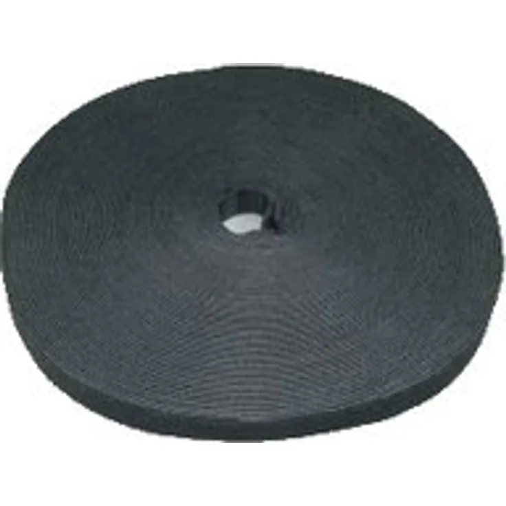 Label-the-cable Klettbandrolle doppelseitig (Haken & Flausch), Klettkabelbinder zuschneidbar, Velours-Qualität, geeignet als Kabelbinder, Klettband- LTC ROLL STRAP, 25 m x 16 mm, Schwarz, PRO 1210