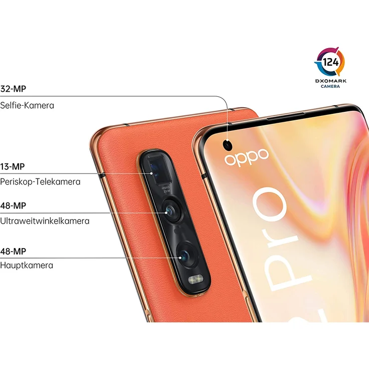 OPPO Find X2 Pro 5G Smartphone 17,02 cm (6,7 Zoll) OLED-Display, 512GB interner Speicher, 12GB RAM, ColorOS 7.1, Orange – Bild 4