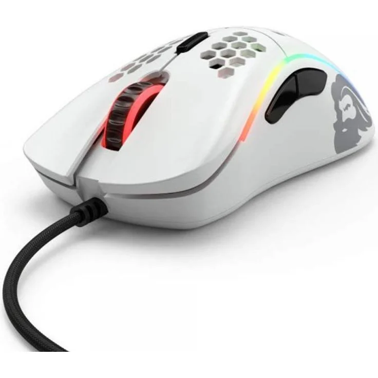 Glorious PC Gaming Race Model D Gaming-Maus mit Kabel, Weiß Matt – Bild 1