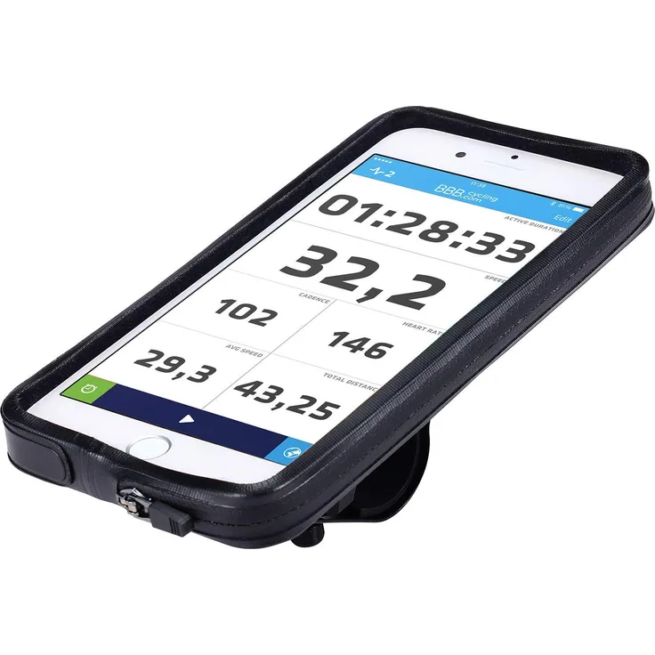BBB Cycling Unisex-Adult Fahrrad Handyhalterung Guardian| Smartphone Halterung Universal| Touchscreen kompatibel| Stabil & sicher, schwarz, L