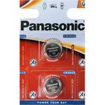 Panasonic CR2032 Batterie (2er-Packung), Lithium-Knopfzelle, 3 V
