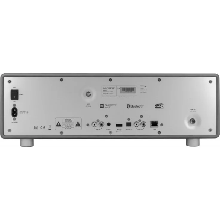 Sonoro Primus Tischradio mit Bluetooth, WLAN, TFT-Display, Wecker, grau – Bild 2