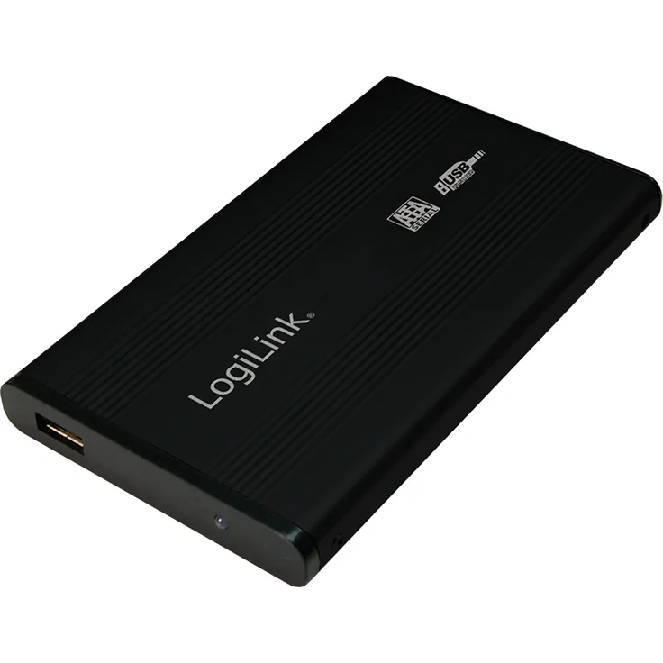 LogiLink Gehäuse 6,4 cm (2,5 Zoll) S-ATA HDD USB 2.0 Alu schwarz
