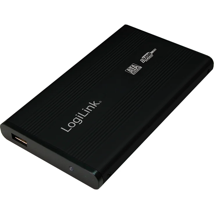 LogiLink Gehäuse 6,4 cm (2,5 Zoll) S-ATA HDD USB 2.0 Alu schwarz