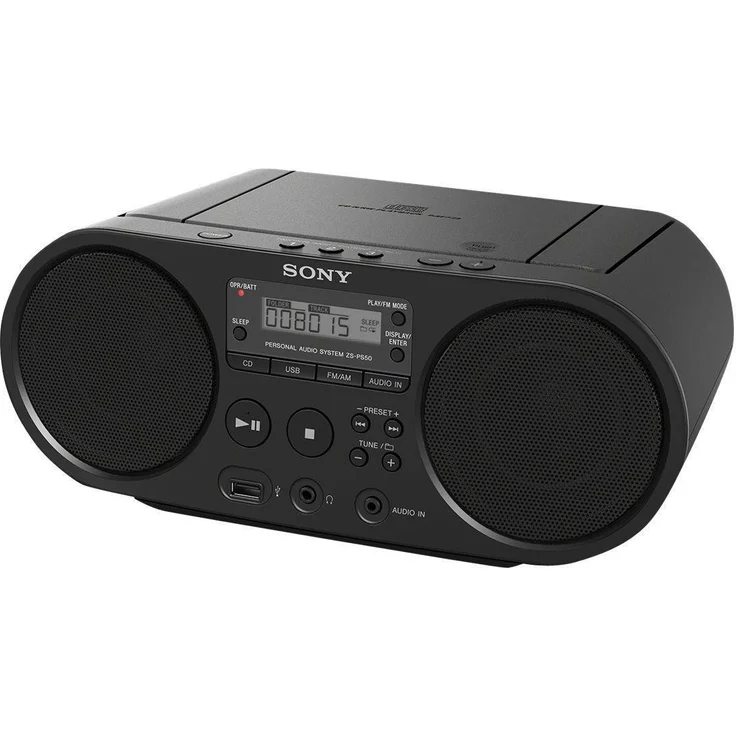 Sony -Boombox-CD-Player (DAB, UKW-Radio, USB) schwarz, ZSPS55B.D – Bild 1