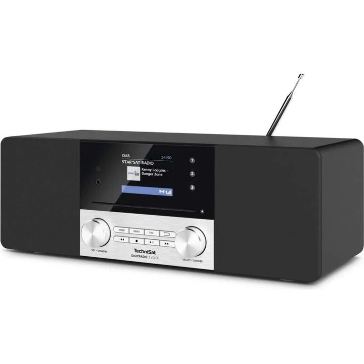 TechniSat DIGITRADIO 3 VOI CD-Radio mit Wecker, TFT-Display, schwarz – Bild 2