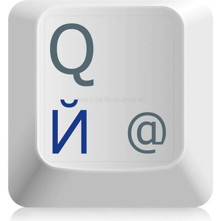 Tastaturaufkleber mit russischer Schrift, Blau – Bild 1