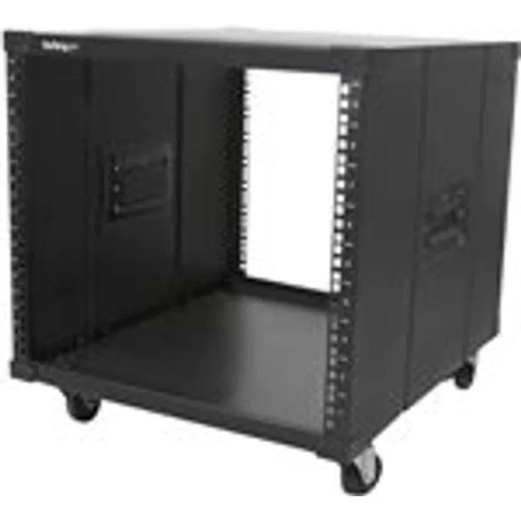 StarTech.com Mobiles Server Rack mit Griffen, rollbarer Serverschrank - Netzwerschrank, 9HE