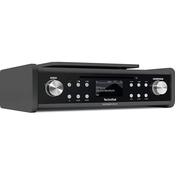 TechniSat DIGITRADIO 20 CD CD-Radio mit Wecker, OLED-Display, geeignet für Küche, schwarz – Bild 1