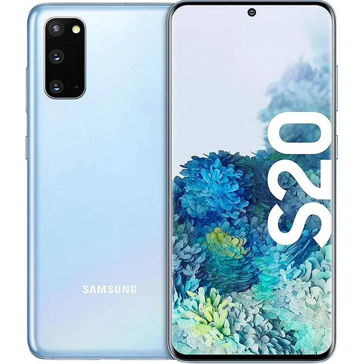 Samsung Galaxy S20 Smartphone 15,83cm (6,2 Zoll) Dynamic AMOLED-Display, 128GB interner Speicher, 8GB RAM, Hybrid-SIM, Android, Cloud Blue – Bild 1