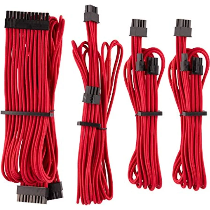 Corsair Premium individually sleeved starter kit (Type 4, Generation 4) - Stromkabelkit - Rot (CP-8920216) - Preisvergleich