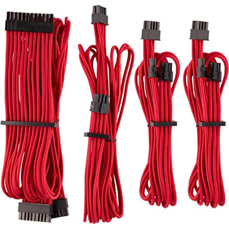 Corsair Premium individually sleeved starter kit (Type 4, Generation 4) - Stromkabelkit - Rot (CP-8920216) - Preisvergleich – Bild 1