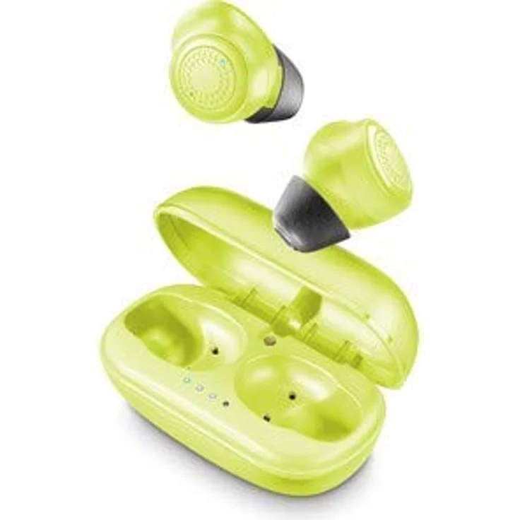 cellularline Petit True Wireless Earbuds Kopfhörer Bluetooth Wireless In-Ear Kopfhörer mit tragbarem Akku-Ladegerät, TWS, Integriertes Mikrofon, Touch Control, Limettengrün
