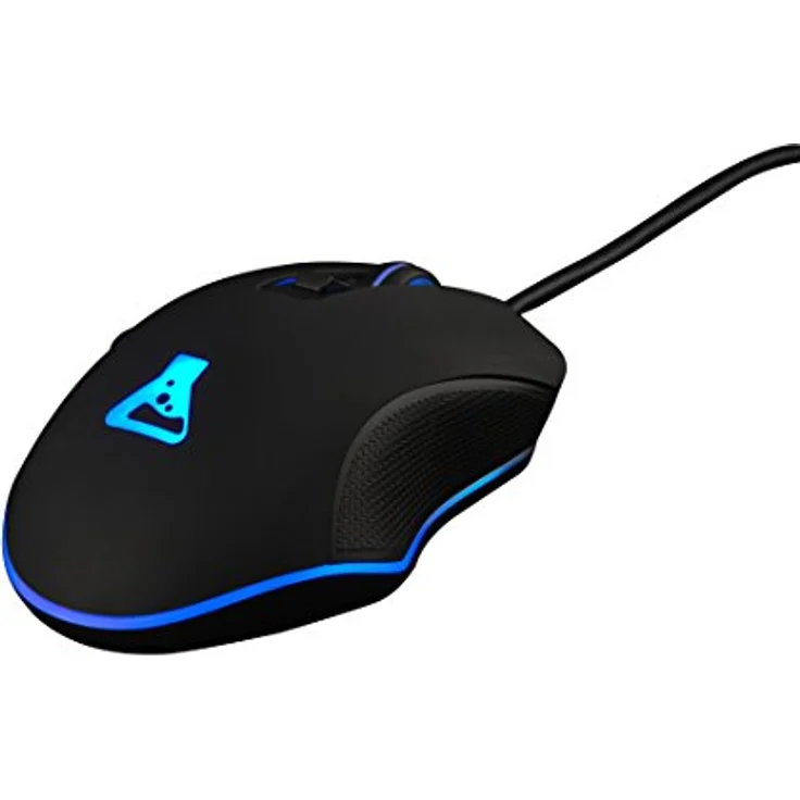 THE G-LAB Kult Helium USB-Gamer-Maus mit Kabel - Optischer Sensor mit 800 bis 3200 DPI, 7-farbige LED-Hintergrundbeleuchtung, 6 Tasten - Bequeme und Leichte Gaming-Maus – PC Mac Xbox One PS4 (Schwarz) – Bild 1