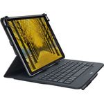 Logitech Universal Folio Tablet-Hülle mit Kabelloser Tastatur, Bluetooth, 2-Jahre Batterielaufzeit, Für 9 Zoll- 10 Zoll Tablets, Apple, Android & Windows-OS, Italienisches QWERTY-Layout - schwarz