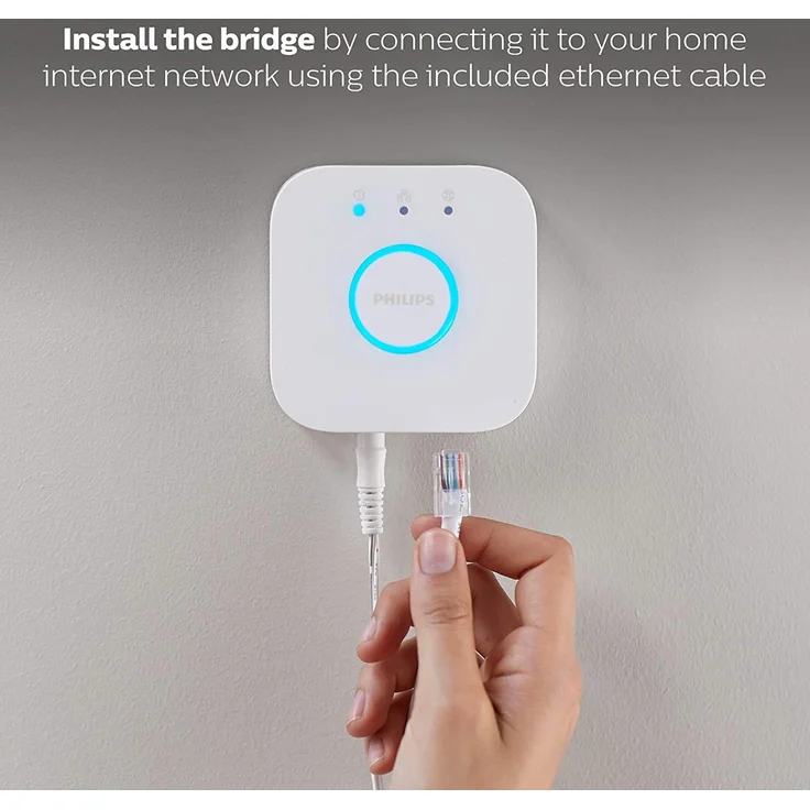 Philips Hue Bridge zentrales, intelligentes Steuerelement des Hue Systems, weiß – Bild 14