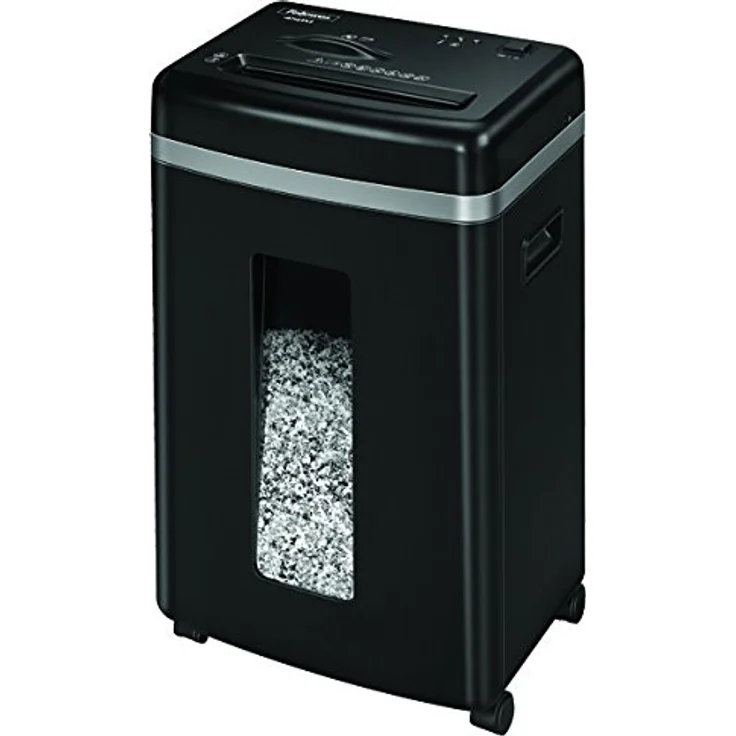 Fellowes 4074101 Microshred 450M (9 Blatt Mikro-Partikelschnitt (P-5)), 1 - 3 Nutzer, Papierkorb mit 22 Liter, schwarz - Preisvergleich – Bild 1