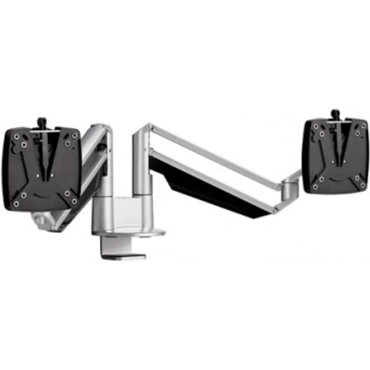 Novus CLU Duo Monitorarm Set, einfache Ausrichtung für Side-by-Side Viewing, 3 in 1, schnelle Montage Schwarz