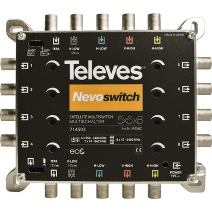 Televes MS58C Multischalter''NEVO'' schwarz