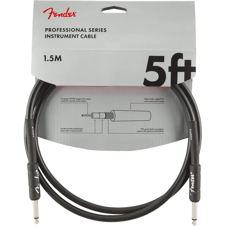 Fender Kabel Professional Series, 1,5m black