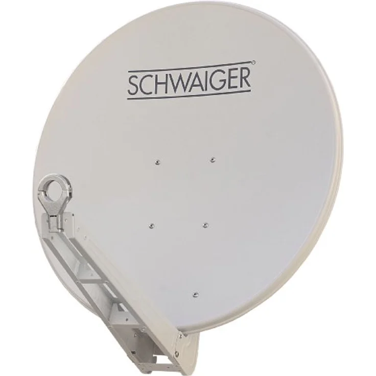 Schwaiger SPI085PW011 Aluminium Offset-Antenne 85 cm, Premiumklasse, weiß – Bild 1
