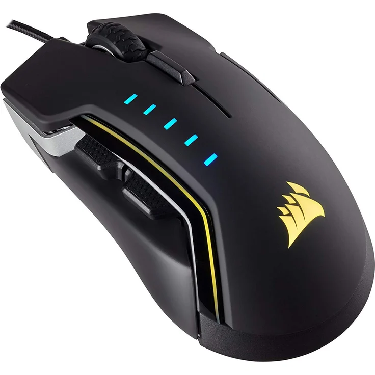 Corsair GLAIVE RGB Optisch Gaming Maus (RGB-LED-Hintergrundbeleuchtung, 16000 DPI) aluminium – Bild 2