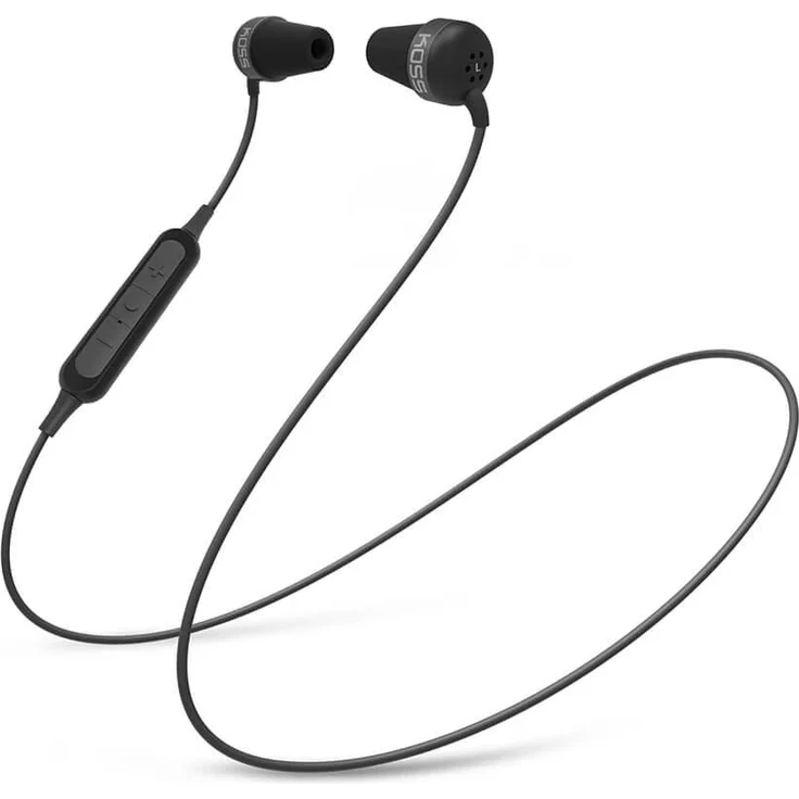 Koss The Plug Wireless BT In-Ear-Kopfhörer mit Bluetooth, Mikrofon, Fernbedienung, schwarz – Bild 1