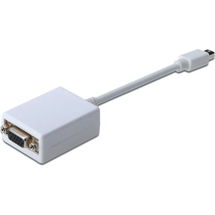 Assmann Mini Displayport Grafik Adapter, Mdp zu VGA, Full HD 60Hz, 1920 x 1200 Pixel, Weiß