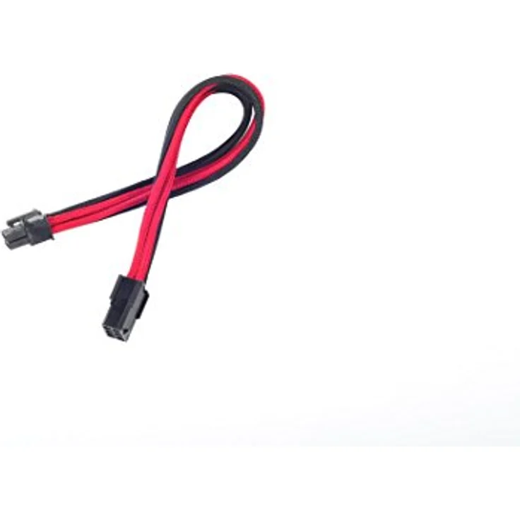 SilverStone SST-PP07-IDE6BR - Netzteil-Verlängerungskable 25cm 6pin auf PCI-E 6pin, schwarz-rot - Preisvergleich – Bild 1