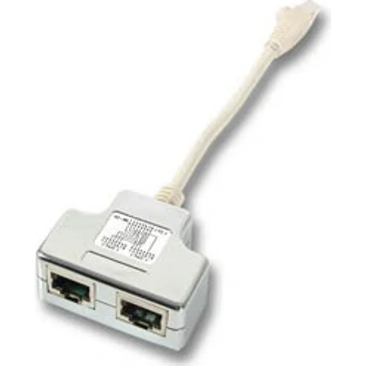 EFB-Elektronik Sce Netzwerkadapter für Cablesharing, Dient als Portdoppler für die Strukturierte Kat5 Verkabelung, 2 x 10-100 Base