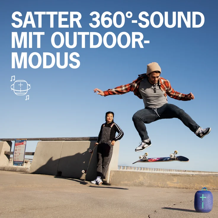 Ultimate Ears Wonderboom 2 Bluetooth-Lautsprecher, wasserdicht, blau – Bild 8