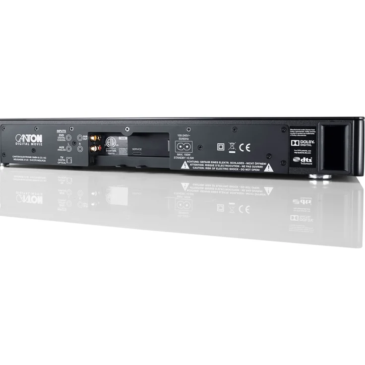 Canton DM 60 2.1 Soundbase ohne Subwoofer mit Subwoofer, kabellos/kabelgebunden, geeignet für TV, schwarz (2018) – Bild 6