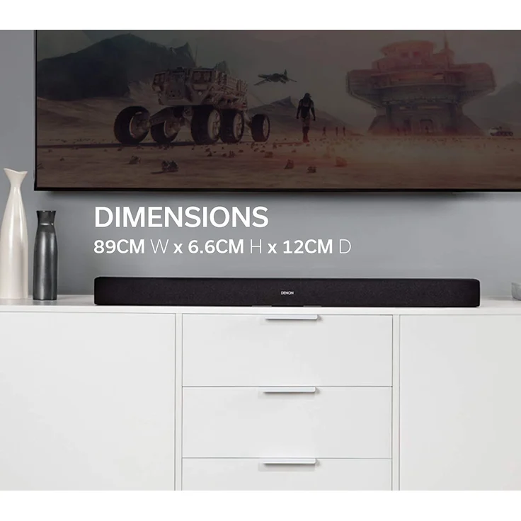 Denon DHT-S216 2.0 Soundbar mit Subwoofer, kabellos/kabelgebunden, geeignet für TV, schwarz (2019) – Bild 5