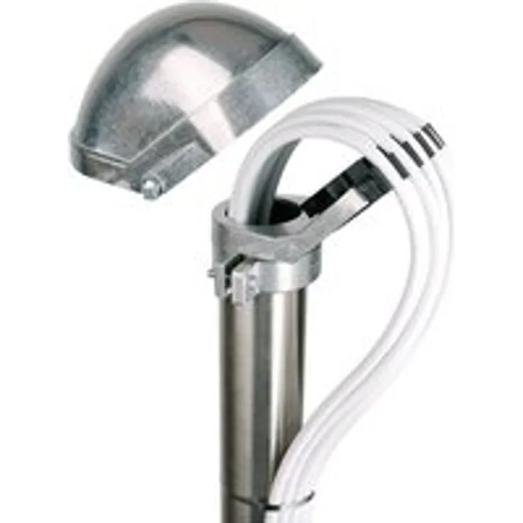 DUR-line MaKa 50 ALU Mastkappe für Antennenmast Durchmesser: 48-52 mm mit Kabeldurchführung