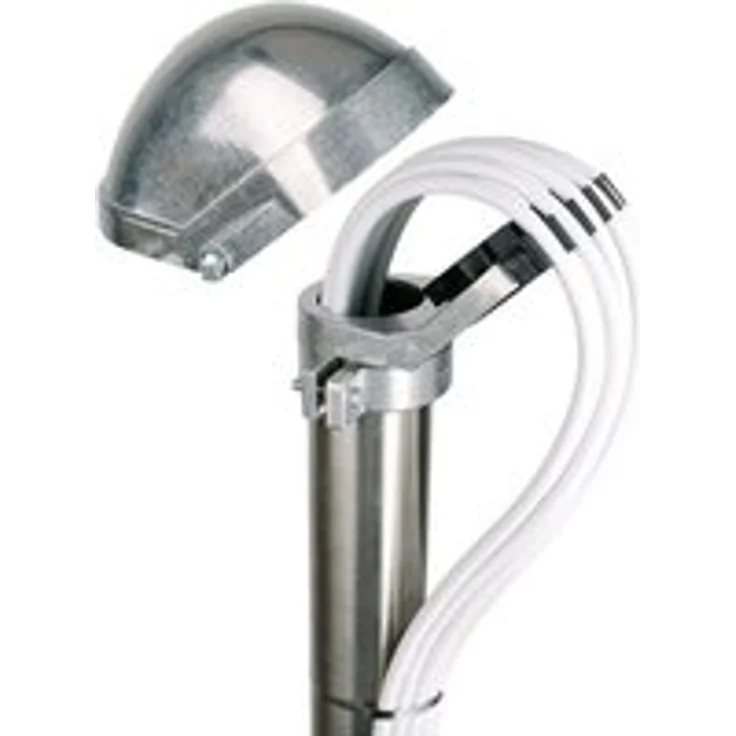 DUR-line MaKa 50 ALU Mastkappe für Antennenmast Durchmesser: 48-52 mm mit Kabeldurchführung