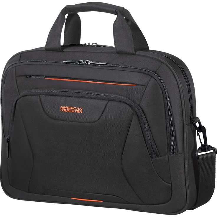 American Tourister at Work Aktentasche, 42 cm, 15 Liter, Black-Orange