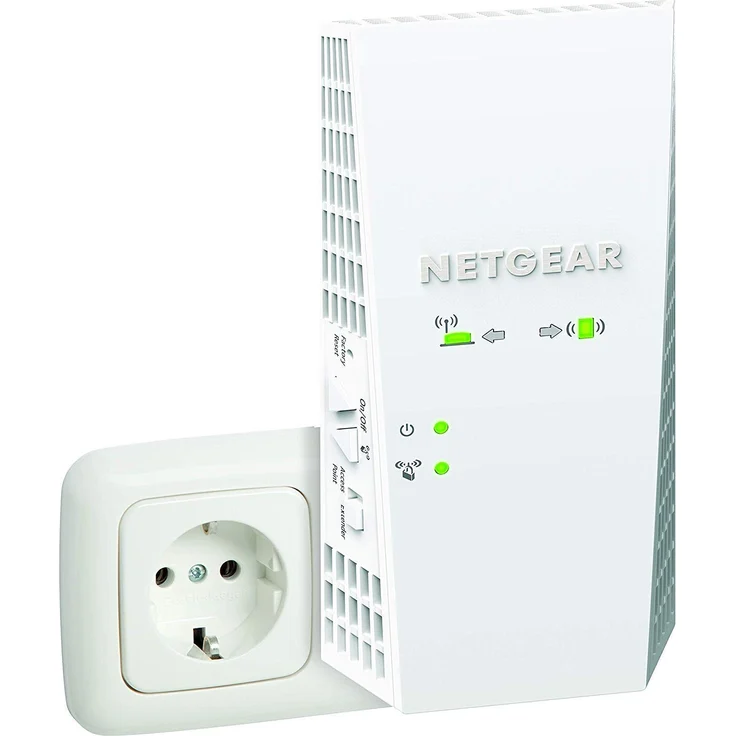 Netgear Mesh WLAN Repeater EX6250 WLAN Verstaerker & Super-Boost WiFi (AC1750 Dual Band, Abdeckung 2 bis 3 Räume & 25 Geräte, bis zu 1750 MBit-s Geschwindigkeit, smartes Mesh WLAN-Roaming) – Bild 1