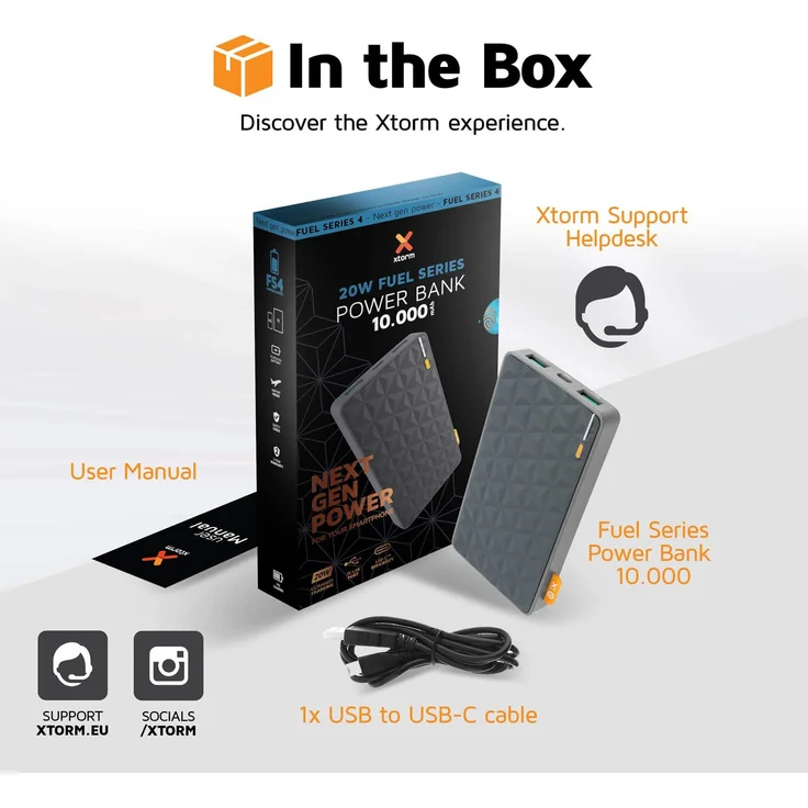 Xtorm FS401 20 W Fuel Series Powerbank, 10000 mAh, grau – Bild 7