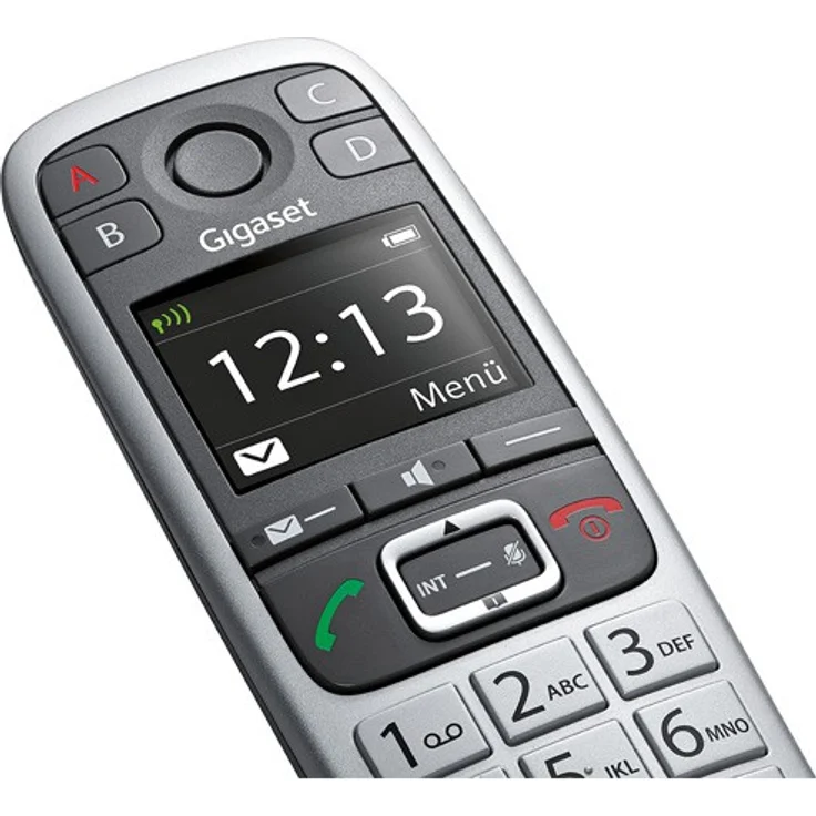 Gigaset E560HX Universal-Mobilteil - IP-Telefon (zum Anschluss an Ihre Basisstation oder Router, mit großen Tasten und 4 extra SOS-Notruf Tasten) platin – Bild 6