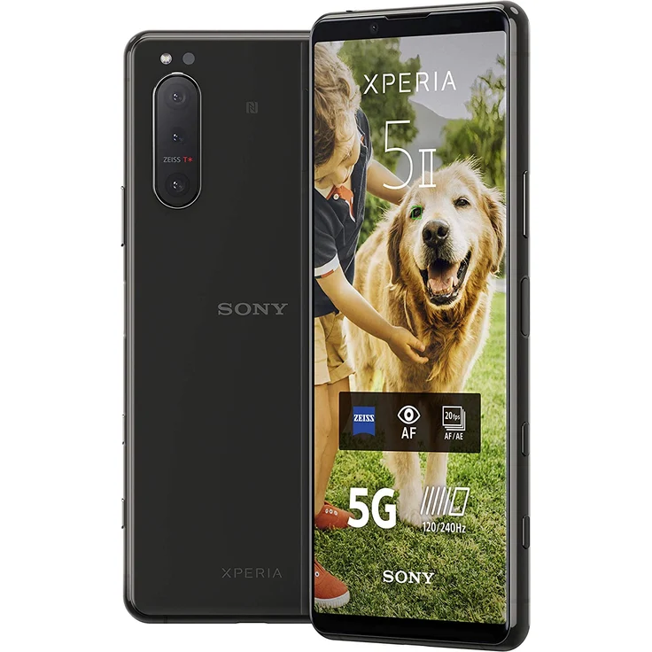 Sony Xperia 5 II 5G Smartphone 15,49cm (6,1 Zoll) P-OLED-Display, 128GB interner Speicher, 8GB RAM, Dual-SIM, Android, Black – Bild 1