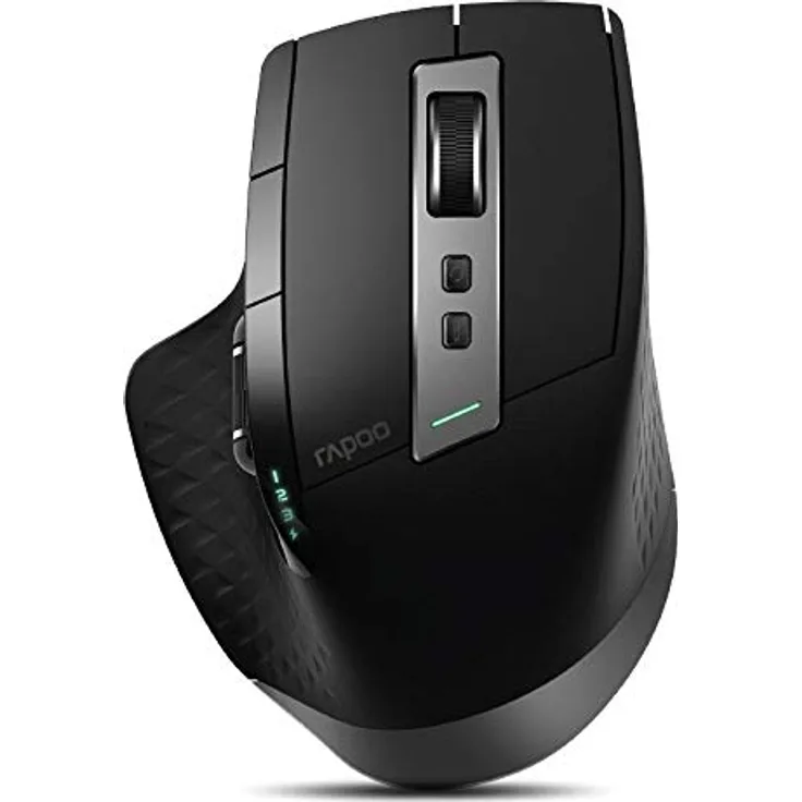 Rapoo MT750S kabellose Multimodus-Maus - Bluetooth 3.0, 4.0, 2.4 GHz, einstellbarer 3200 DPI-Sensor, schwarz